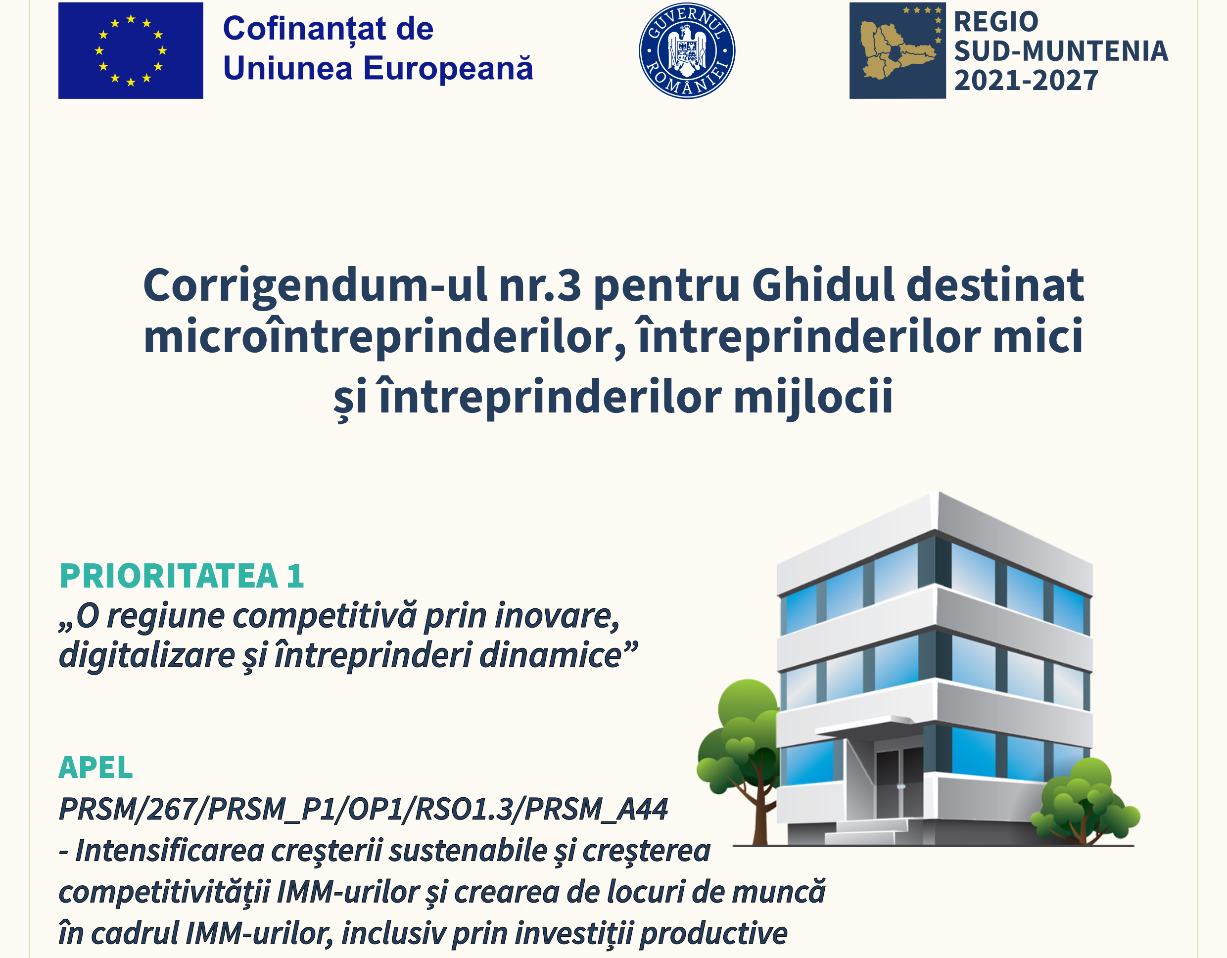 Corrigendum-ul nr. 3 pentru Ghidul destinat microîntreprinderilor, întreprinderilor mici și întreprinderilor mijlocii